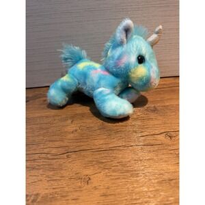 Aurora Blueberry Ripple UNICORN Tie-dye Plush Stuffed Animal Silver Sparkle 2021